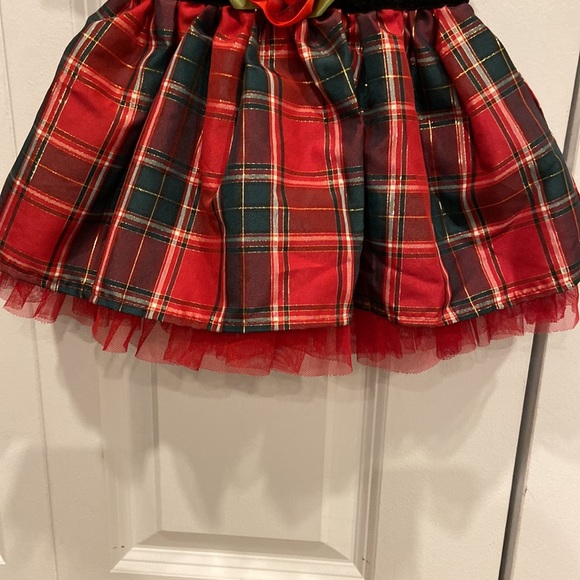 George Red, Green & Gold Plaid Holiday Dress - Picture 3 of 6